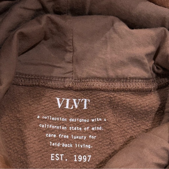 Velvet by Graham & Spencer Ora Soft Fleece Hoodie XS Brown - Picture 3 of 7